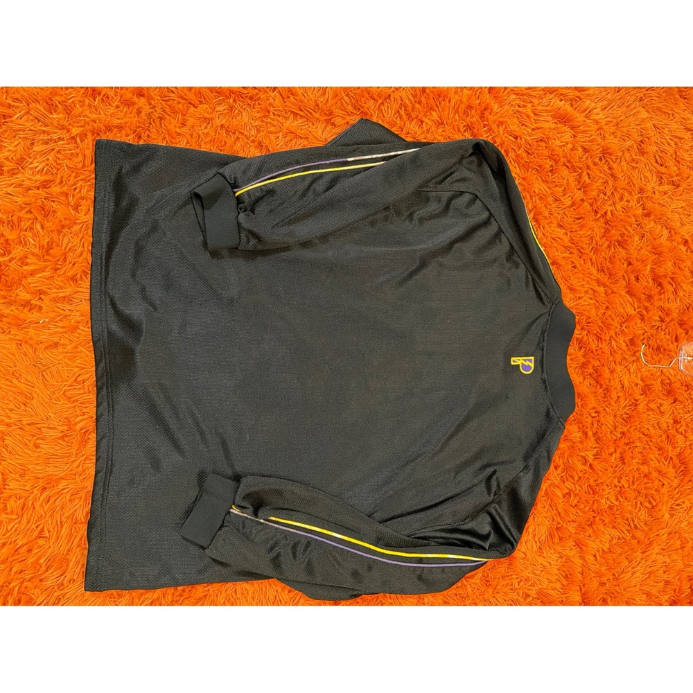 Vintage Pro Player NBA Los Angeles Lakers Warm Up Jacket Black Mesh Snap XL - Picture 5 of 6